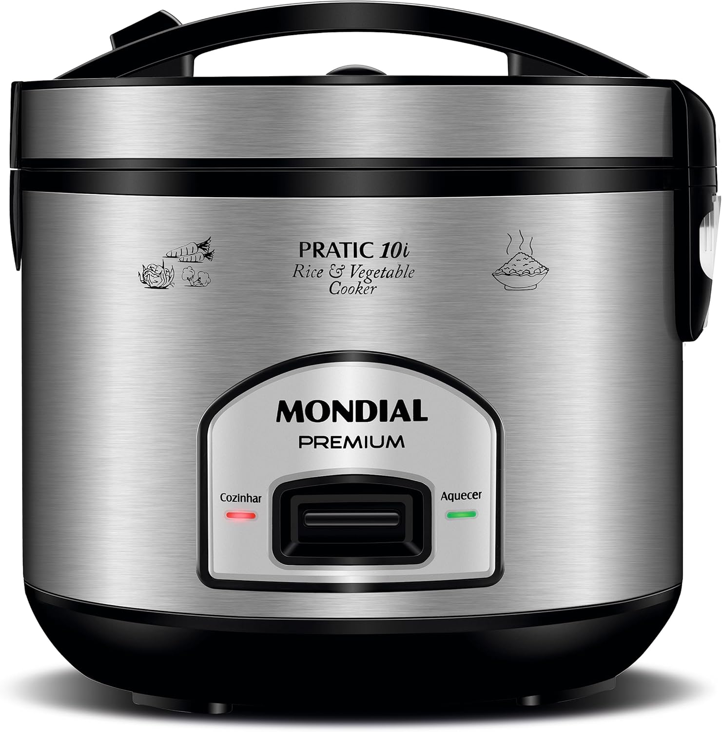Panela de Arroz Elétrica Mondial Pratic Rice 10i com cesto de vapor